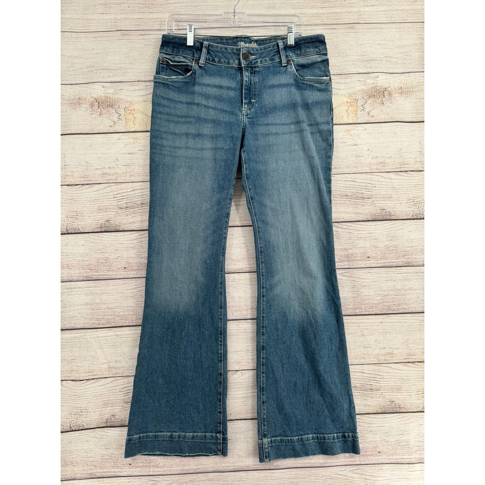 Wrangler Bootcut Jeans Womens 31x34 Blue Stretch Denim 112336733